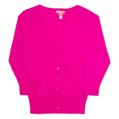 MONSOON Womens Cardigan Purple Tight Knit UK 8