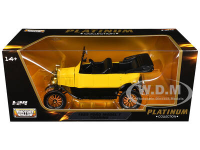 1925 Ford Model T Touring Yellow Platinum Collection Series 1/24 Diecast Model Car by Motormax