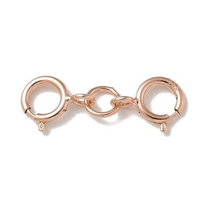 S925 Sterling Silver Double Spring Ring Clasps