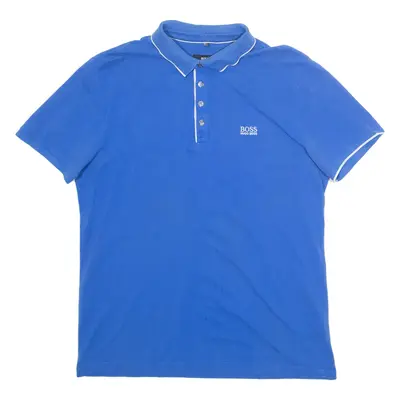 BOSS HUGO BOSS Mens Polo Shirt Blue M