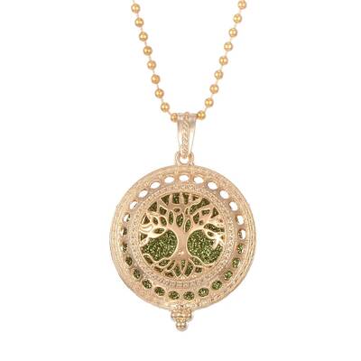 Golden Alloy Magnetic Locket Necklaces