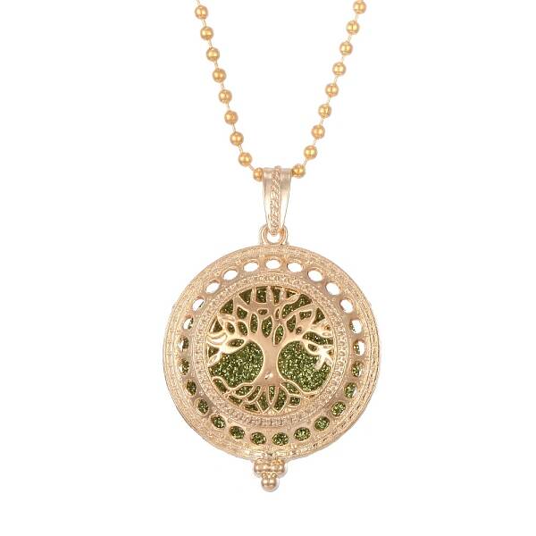 Golden Alloy Magnetic Locket Necklaces