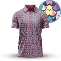 Bogey Bros Men's Shagadelic Polo Shirt - Extra Large Size, 3D Overprint Design, Full Size Range, Perfect Fit for Everyone, Re...