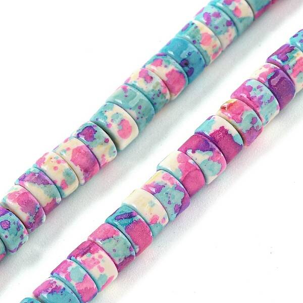 Baking Paint Synthetic Turquoise Beads Strands