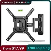 [Deal for you] Full Motion Adjustable TV Wall Mount for 23–65 Inch Flat & Curved TVs and Monitors, Swivel & Tilt Articulati...