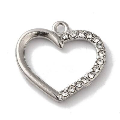 304 Stainless Steel Rhinestone Pendants