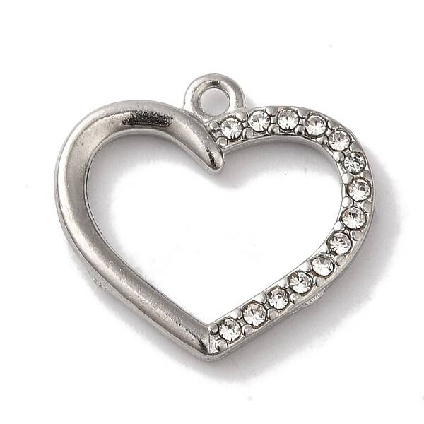304 Stainless Steel Rhinestone Pendants