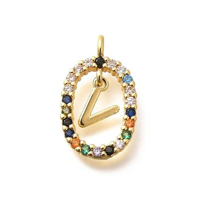 Brass Micro Pave Cubic Zirconia Pendants