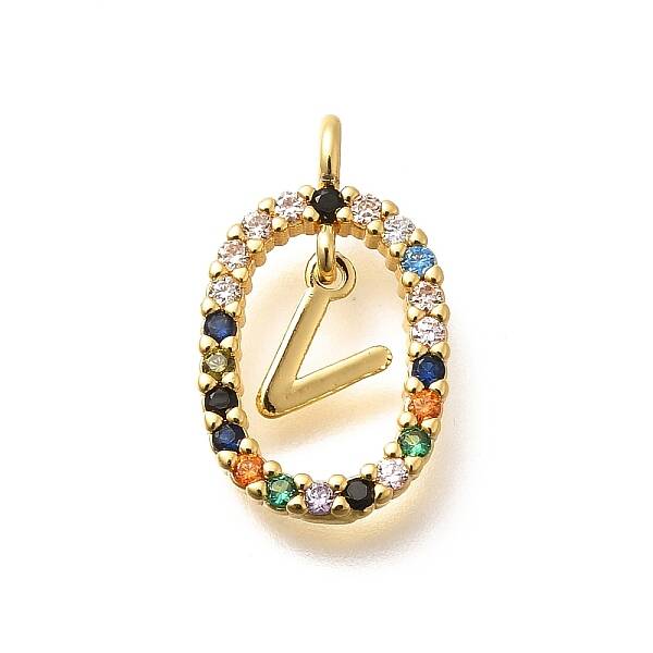Brass Micro Pave Cubic Zirconia Pendants