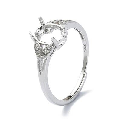 Adjustable 925 Sterling Silver Ring Components