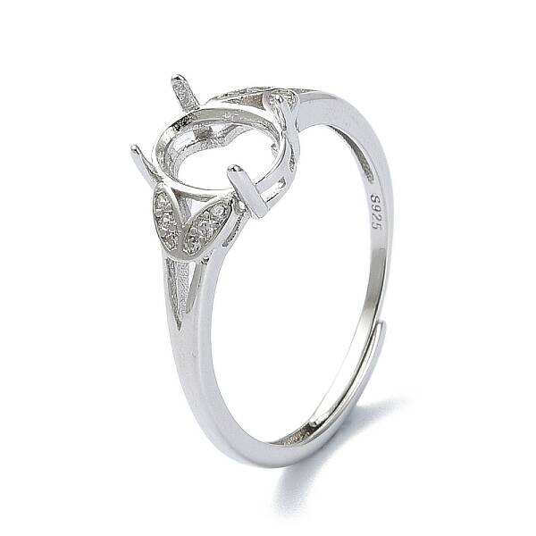 Adjustable 925 Sterling Silver Ring Components