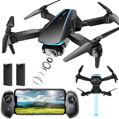 1080P HD Camera Drone for Beginners (Kids/Adults) - Foldable Mini Design, Stable Hover, Trajectory Flight, 90° Lens, 3D Flip...