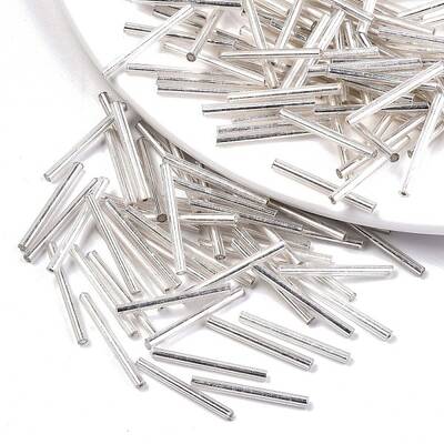 Electroplate Glass Bugle Beads