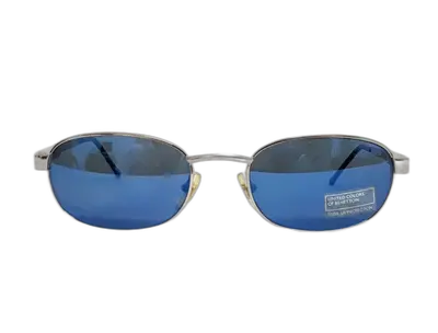 Benetton, United Colors of Benetton, Sunglasses, Silver/Black Rectangular, Unisex