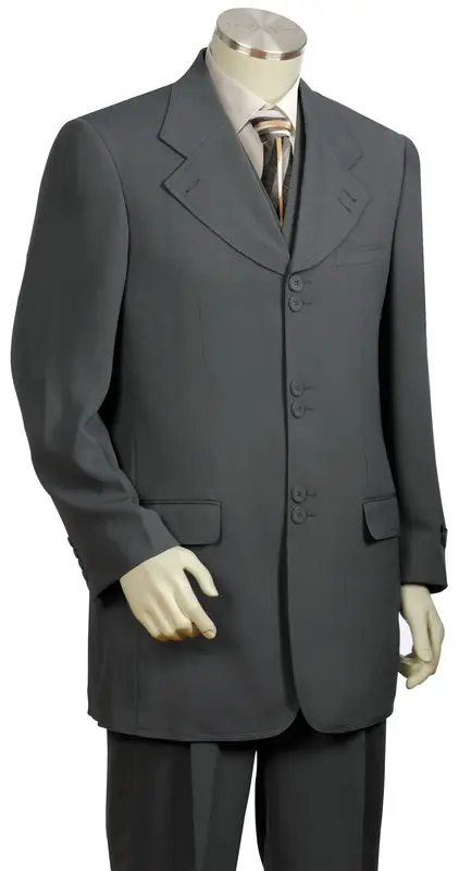 Canto Men's 3 Pc Sharkskin Suit  Double Button Jacket  Professional & Stylish