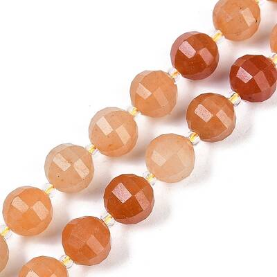 Natural Red Aventurine Beads Strands