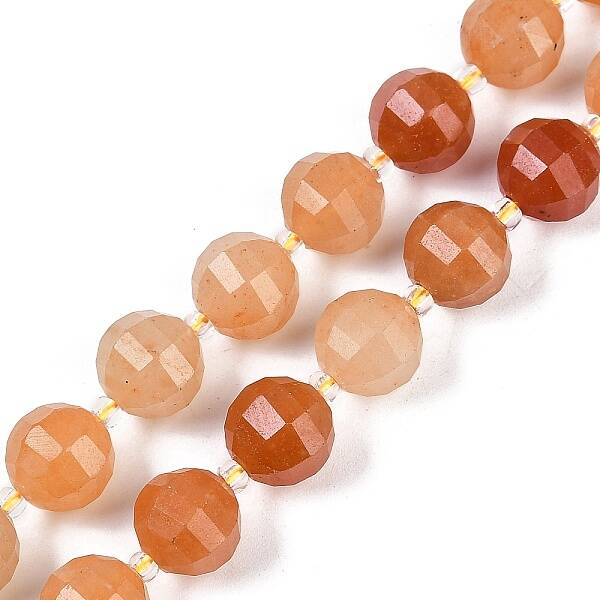 Natural Red Aventurine Beads Strands