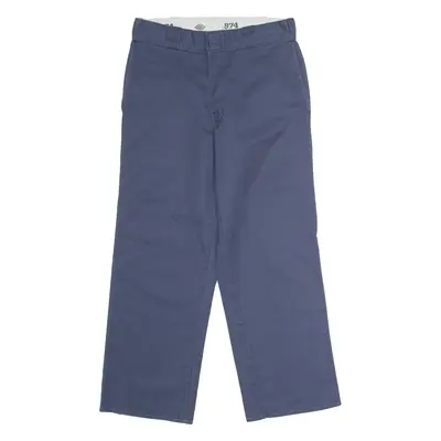 DICKIES 874 Workwear Mens Twill Trousers Blue Classic Straight W30 L25