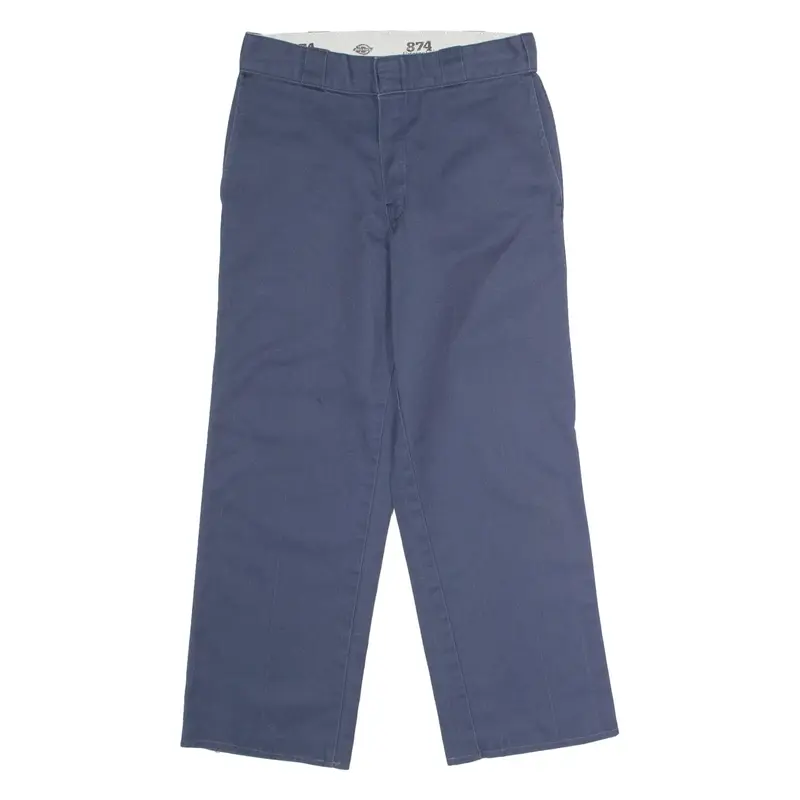 DICKIES 874 Workwear Mens Twill Trousers Blue Classic Straight W30 L25