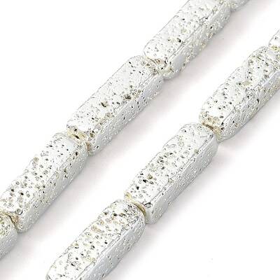 Electroplated Natural Lava Rock Beads Strands