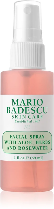 Mario Badescu Facial Spray with Aloe, Herbs and Rose Water Toning for the Face Brightening and Hydrating 59 ml