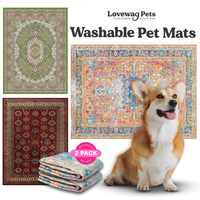 Lovewag Washable Dog Pads - Pack of 2, Eco-Friendly & Leak-Proof Design, Multi-Design Options: Marmalade Sunshine, Peacock Ga...