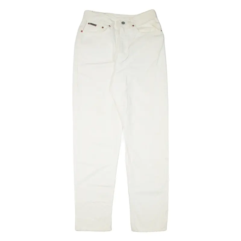 CALVIN KLEIN JEANS Womens Jeans Cream Regular Mom W28 L31