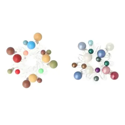 Hair elastics Inca Matte and shiny balls 2 units