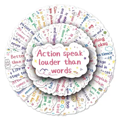 100pcs Motivational English Graffiti Pattern Sticker, Creative Graffiti Decorative Sticker For Computer, Notebook, Luggage, R...