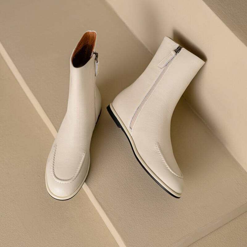 CHIKO Ashtyn Round Toe Block Heels Ankle Boots