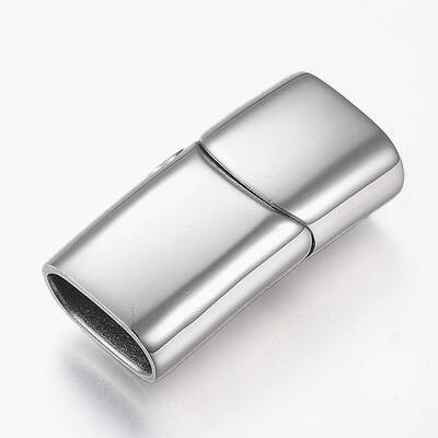 Tarnish Resistant 304 Stainless Steel Magnetic Clasps with Glue-in Ends