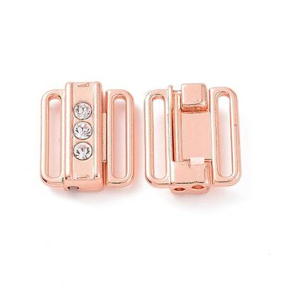 Zinc Alloy Rhinestone Bikini Clips