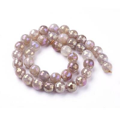 Electroplate Natural Sunstone Beads Strands