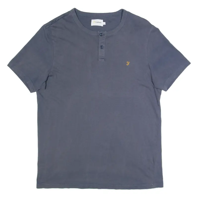 FARAH Mens T-Shirt Blue L