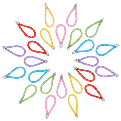 30Pcs 6 Colors PVC Sequin Rope Pendant Decorations