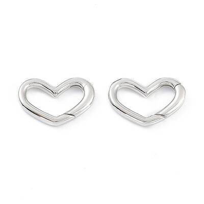 Anti-Tarnish Rhodium Plated 925 Sterling Silver Spring Gate Rings