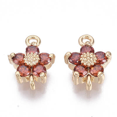 Brass Micro Cubic Zirconia Links