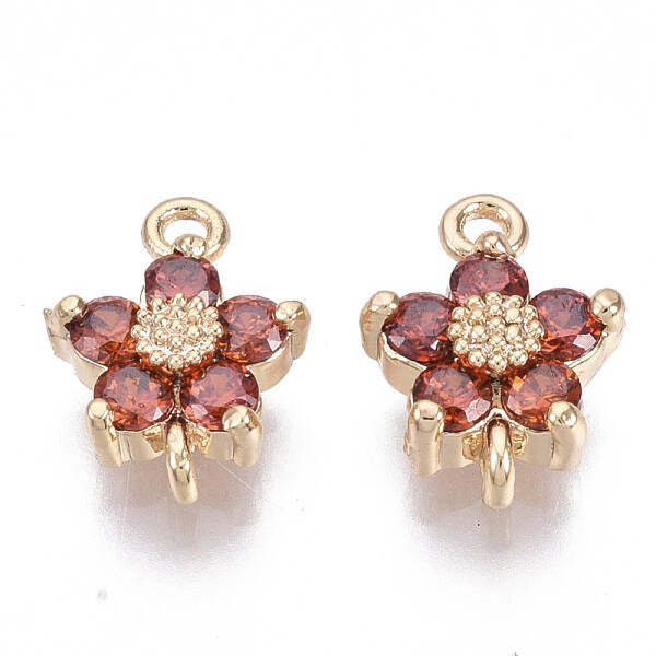 Brass Micro Cubic Zirconia Links