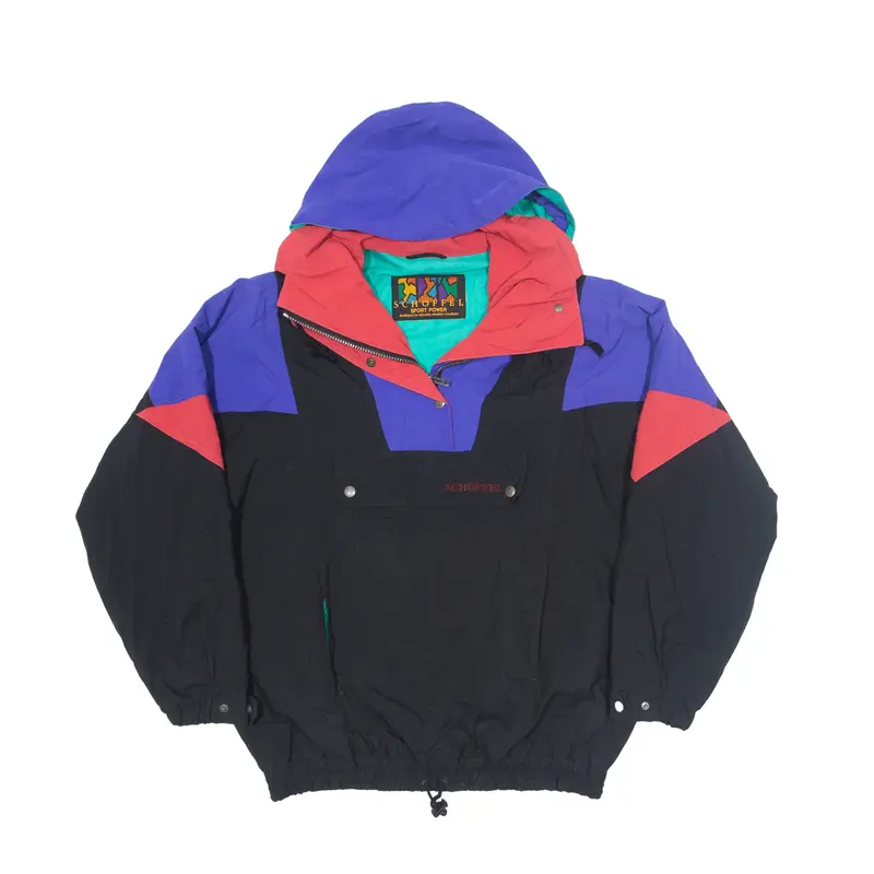 SCHOFFEL Anorak Jacket Black Colourblock Womens UK 12