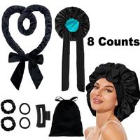 No Heat Hair Curlers To Sleep in Overnight Curls Headband, 8 Counts/set Soft Hair Curler for Long Hair, Hair Tools
