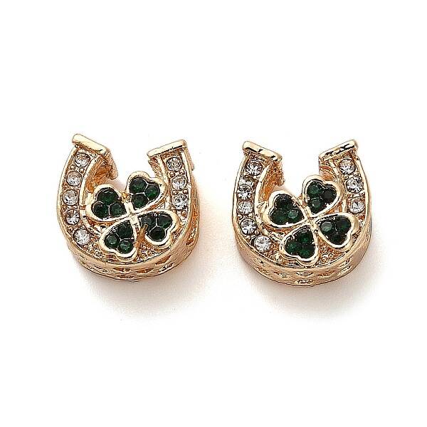 Alloy Rhinestone European Beads