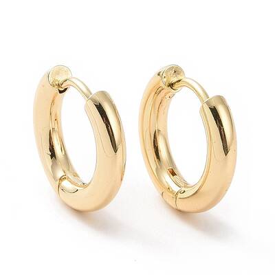 Ion Plating(IP) Brass Huggie Hoop Earrings for Women