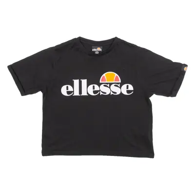 ELLESSE Cropped Girls T-Shirt Black 12-13Y