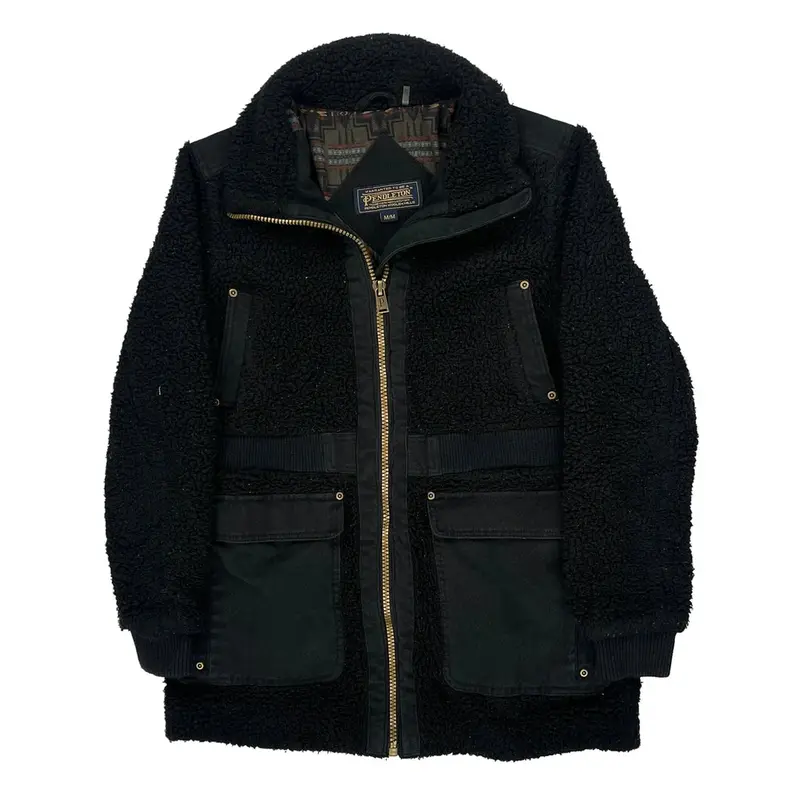 Pendleton Fleece Jacket - Medium Black Polyester