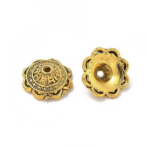 Tibetan Style Alloy Bead Caps