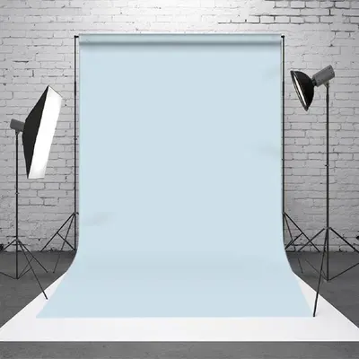 Light Blue Solid Color Portrait Photo Booth Backdrop - Aperturee