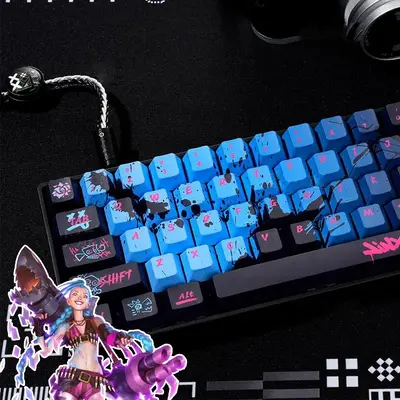 Graffiti Theme Keycap, PBT Keyboard Keycap, Personality Game Esports LOL Battle Of The Two Cities Tuya 60 87 98, 135 Keys OEM...