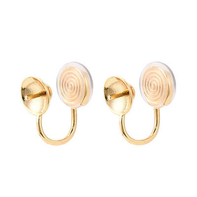 Brass Micro Pave Cubic Zirconia Clip-on Earring Findings