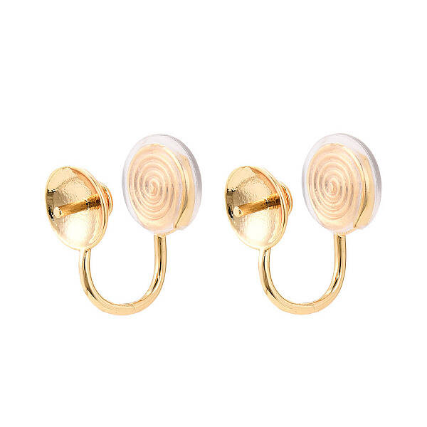 Brass Micro Pave Cubic Zirconia Clip-on Earring Findings