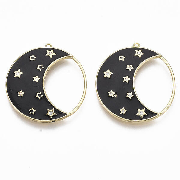 Brass Micro Pave Cubic Zirconia Pendants